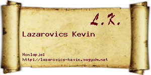 Lazarovics Kevin névjegykártya